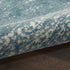 8' X 11' Ivory and Teal Blue Abstract Non Skid Area Rug