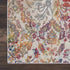 5' X 8' Ivory Gray and Orange Floral Distressed Non Skid Area Rug
