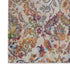5' X 8' Ivory Gray and Orange Floral Distressed Non Skid Area Rug