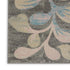 9' X 12' Beige Gray And Blue Botanical Leaves Area Rug