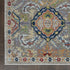 5' X 8' Blue Gray and Green Floral Distressed Non Skid Area Rug