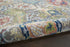 5' X 8' Blue Gray and Green Floral Distressed Non Skid Area Rug