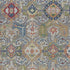 5' X 8' Blue Gray and Green Floral Distressed Non Skid Area Rug