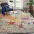 8' X 11' Ivory Abstract Power Loom Area Rug