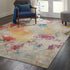 8' X 11' Ivory Abstract Power Loom Area Rug