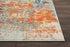 8' X 11' Ivory Pink and Orange Abstract Distressed Non Skid Area Rug