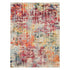 8' X 11' Ivory Pink and Orange Abstract Distressed Non Skid Area Rug