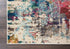 8' X 11' Ivory Pink and Orange Abstract Distressed Non Skid Area Rug