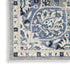 8' X 10' Gray Beige And Blue Floral Medallion Area Rug