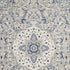 8' X 10' Gray Beige And Blue Floral Medallion Area Rug