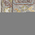 8' Ivory Green and Gray Floral Runner Rug