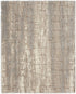 8' X 10' Beige Ivory and Gray Abstract Shag Area Rug
