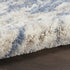 7' X 9' Light Blue Gray and Beige Abstract Shag Area Rug