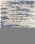 7' X 9' Light Blue Gray and Beige Abstract Shag Area Rug