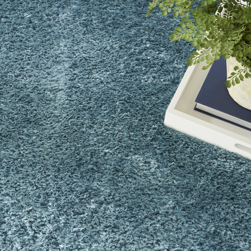 8' X 10' Aqua Shag Area Rug