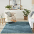 8' X 10' Aqua Shag Area Rug