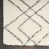 8' X 10' Ivory and Gray Geometric Shag Area Rug