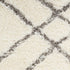 8' X 10' Ivory and Gray Geometric Shag Area Rug