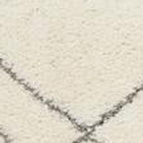 8' X 10' Ivory and Gray Geometric Shag Area Rug