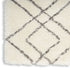 8' X 10' Ivory and Gray Geometric Shag Area Rug