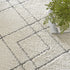 8' X 10' Ivory and Gray Geometric Shag Area Rug
