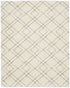 8' X 10' Ivory and Gray Geometric Shag Area Rug