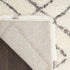 8' X 10' Ivory and Gray Geometric Shag Area Rug