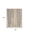 8' X 10' Beige Ivory and Gray Abstract Shag Area Rug