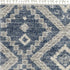 8' X 11' Denim Blue And Ivory Geometric Shag Non Skid Area Rug