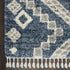 8' X 11' Denim Blue And Ivory Geometric Shag Non Skid Area Rug