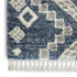 8' X 11' Denim Blue And Ivory Geometric Shag Non Skid Area Rug