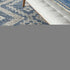 8' X 11' Denim Blue And Ivory Geometric Shag Non Skid Area Rug