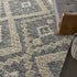 8' X 11' Gray Geometric Shag Area Rug