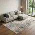 8' X 11' Cream and Gray Abstract Distressed Area Rug