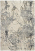 8' X 11' Cream and Gray Abstract Distressed Area Rug