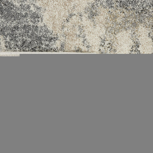 8' X 11' Cream and Gray Abstract Distressed Area Rug