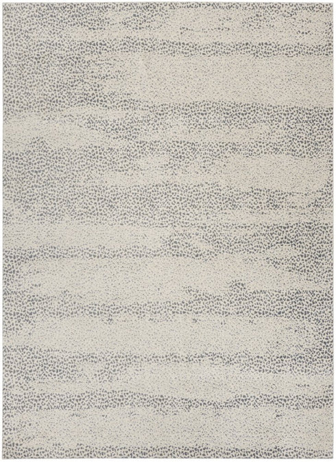 8' X 11' Beige And Gray Abstract Area Rug