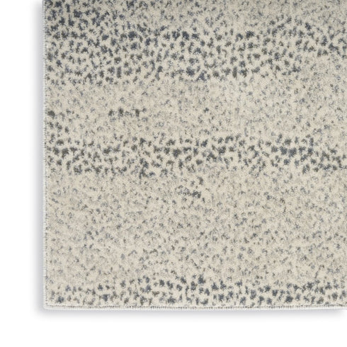 8' X 11' Beige And Gray Abstract Area Rug