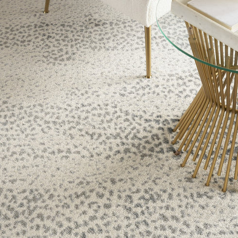 8' X 11' Beige And Gray Abstract Area Rug