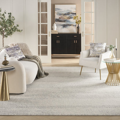 8' X 11' Beige And Gray Abstract Area Rug