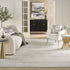 8' X 11' Beige And Gray Abstract Area Rug