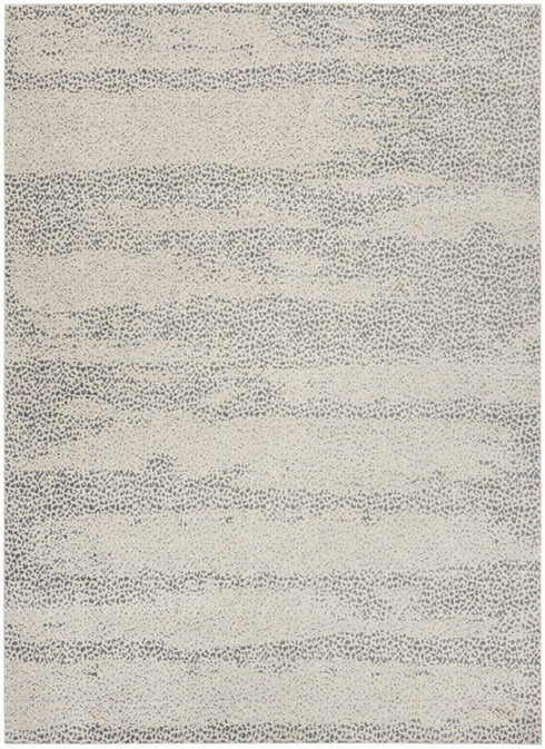 8' X 11' Beige And Gray Abstract Area Rug