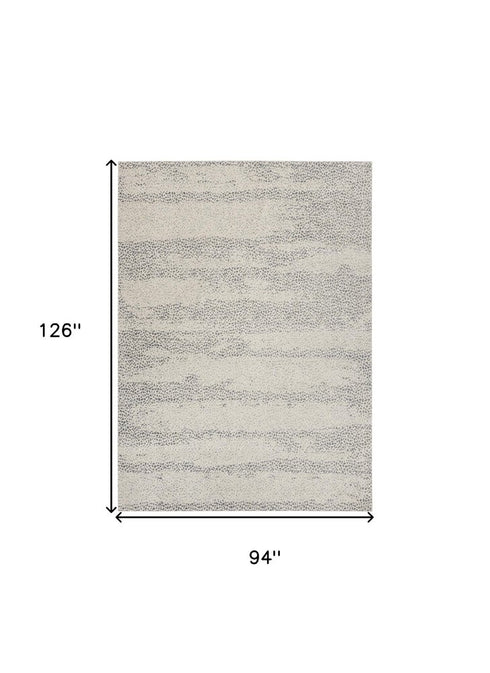 8' X 11' Beige And Gray Abstract Area Rug