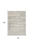 8' X 11' Beige And Gray Abstract Area Rug