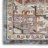 8' X 10' Blue and Red Floral Distressed Area Rug
