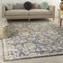 8' X 10' Charcoal Brown and Yellow Floral Distressed Area Rug