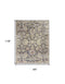 8' X 10' Charcoal Brown and Yellow Floral Distressed Area Rug