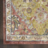 8' X 10' Green and Ivory Floral Distressed Area Rug