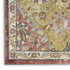 8' X 10' Green and Ivory Floral Distressed Area Rug