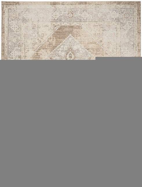 9' X 12' Tan And Beige Geometric Area Rug